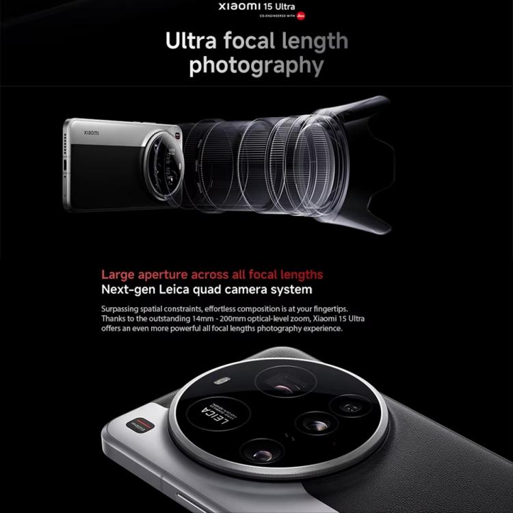 Xiaomi 15 Ultra Global, 16GB+1TB, 3D Ultrasonic Fingerprint, 200MP Camera, 6.73 inch Xiaomi HyperOS 2 Snapdragon 8 Elite Octa Core 3nm, NFC, Network: 5G, Xiaomi 15 Ultra Global, 16GB+1TB (Silver), Xiaomi 15 Ultra Global, 16GB+1TB (Black)