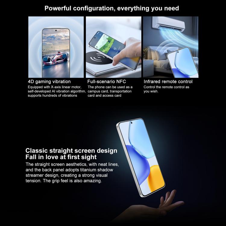 Honor X60 GT, 12GB+512GB, In-screen Fingerprint, 6.7 inch MagicOS 9.0 Android 15.0 Snapdragon 8+ Gen 1 Octa Core, Network: 5G, OTG, NFC, 12GB+512GB