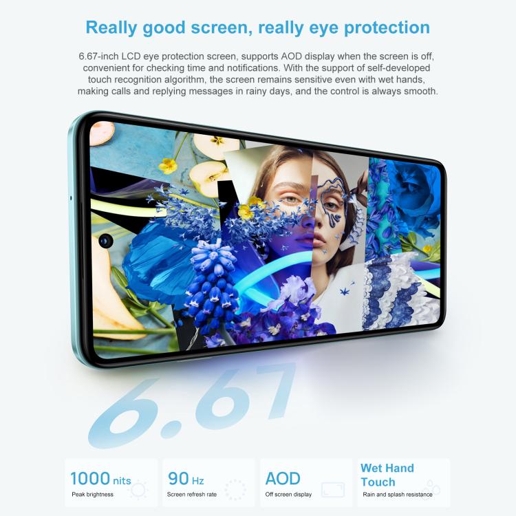 HUAWEI Enjoy 80, 8GB+256GB, Side Fingerprint, 6.67 inch HarmonyOS 4.0, OTG, Not Support Google Play, 8GB+256GB