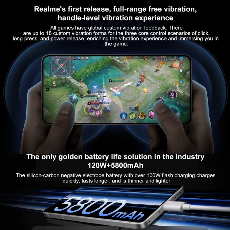 Realme GT6, 16GB+256GB, 6.78 inch Realme UI 5.0 Snapdragon 8 Gen 3 Octa Core, NFC, Network: 5G, Support Google Play