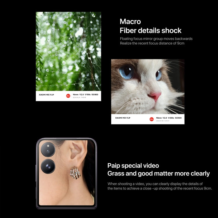 Xiaomi MIX Flip, 12GB+512GB, 6.86 inch + 4.01 inch Xiaomi HyperOS Snapdragon 8 Gen 3 Octa Core 4nm up to 3.3GHz, NFC, Network: 5G, 12GB+512GB
