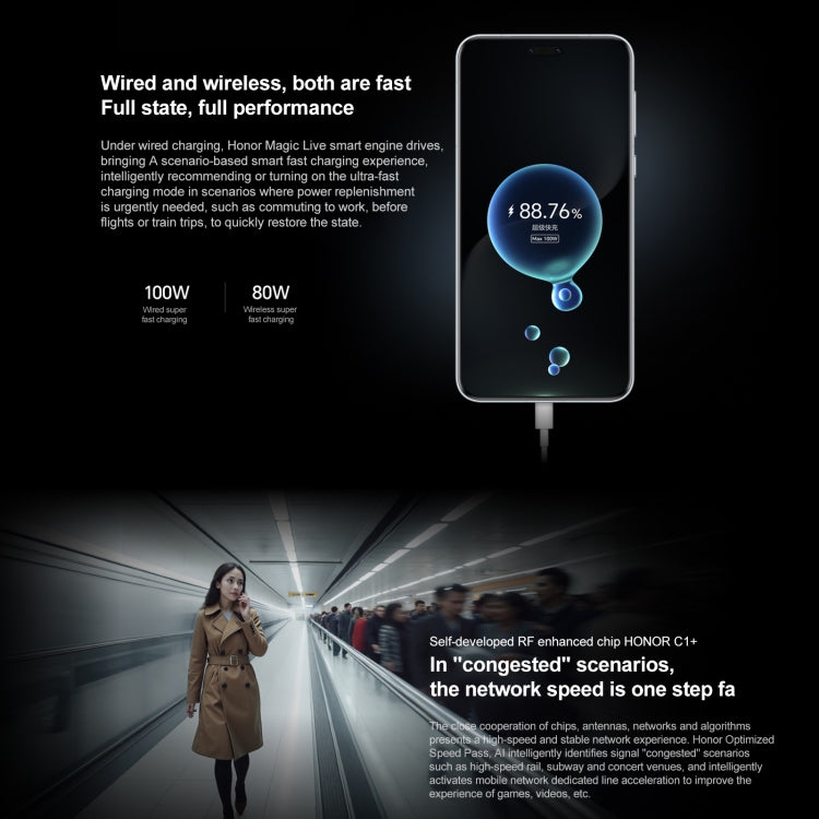 Honor Magic7 Pro, 12GB+256GB, Screen Fingerprint, 6.8 inch MagicOS 9.0 / Android 15 Snapdragon 8 Elite 3nm Octa Core, Network: 5G, NFC, OTG, Not Support Google Play, 12GB+256GB