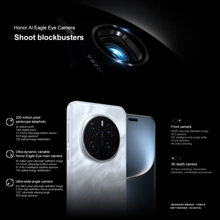 Honor Magic7 Pro, 12GB+256GB, Screen Fingerprint, 6.8 inch MagicOS 9.0 / Android 15 Snapdragon 8 Elite 3nm Octa Core, Network: 5G, NFC, OTG, Not Support Google Play, 12GB+256GB