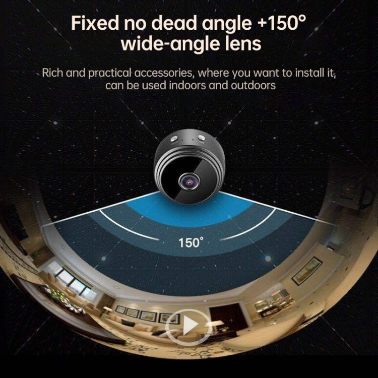 A9 1080P WiFi Wireless Network Camera Wide-angle Recorder, A9 1080P (Black)