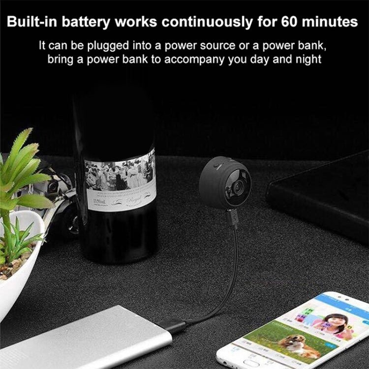 A9 1080P WiFi Wireless Network Camera Wide-angle Recorder, A9 1080P (Black)
