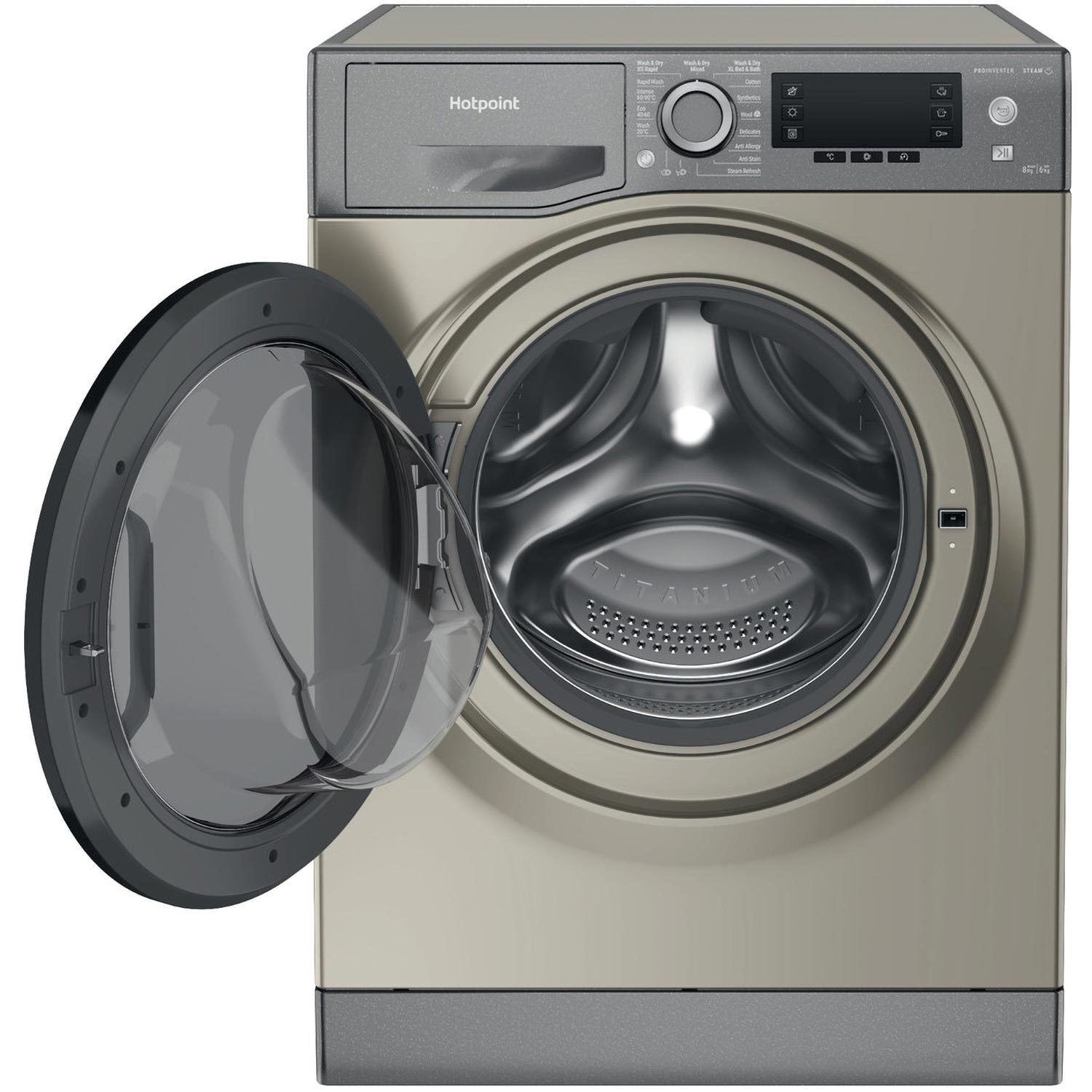 Hotpoint 8kg Wash 6kg Dry 1400rpm Freestanding Washer Dryer - Graphite