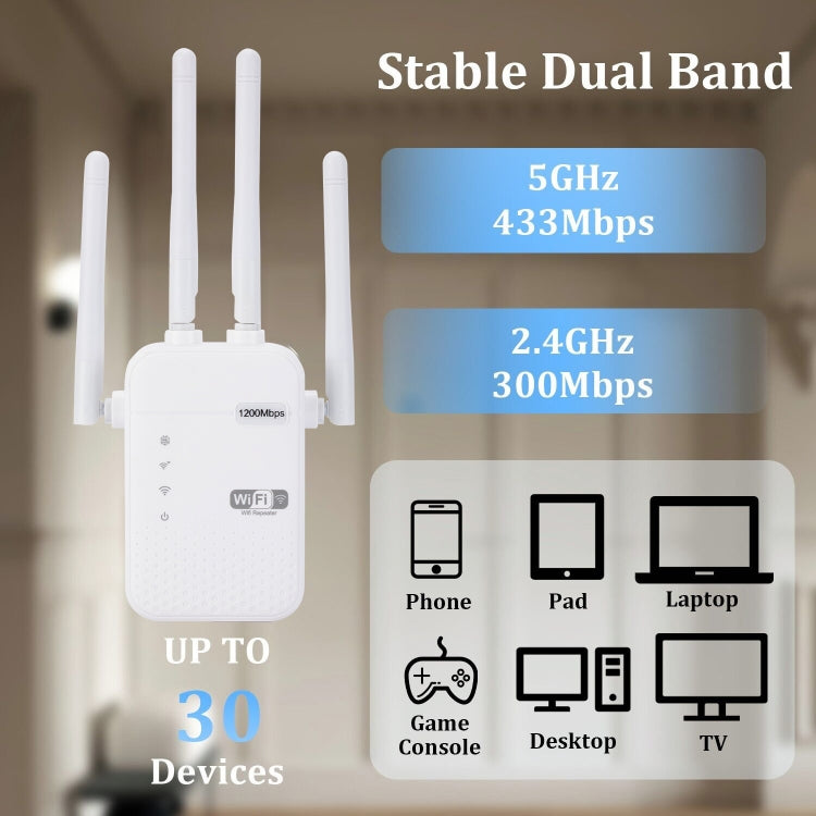 ZX-R08 300Mbps 2.4G WiFi Repeater Signal Amplifier, US Plug, 300Mbps