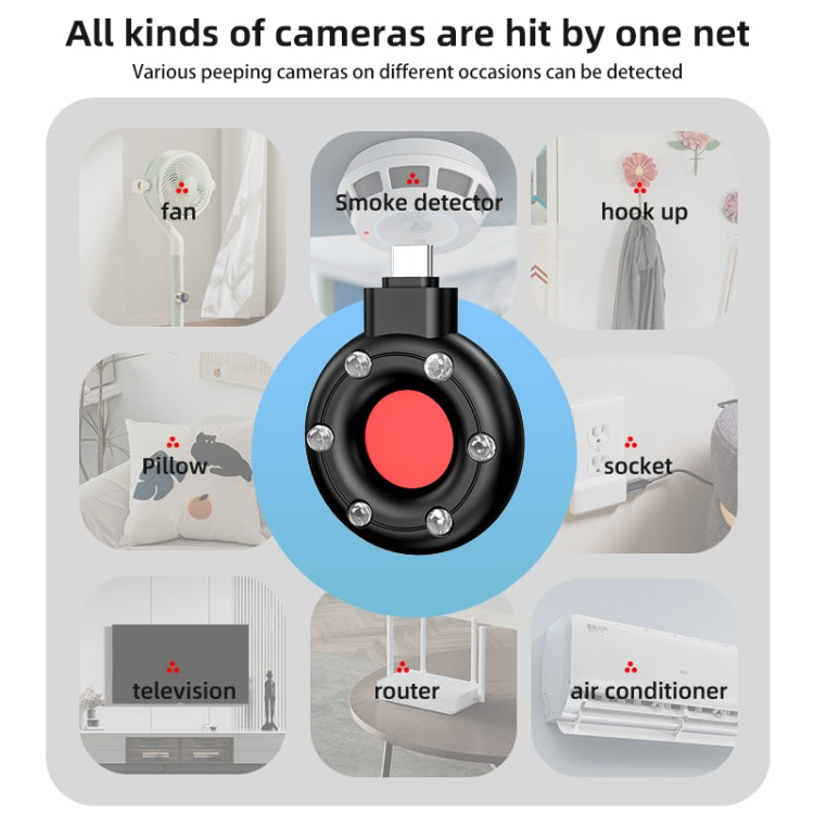 S300 USB-C/Type-C Plug Infrared Detector Hotel Camera Anti-Sneak Shooting Scanner, Type-C