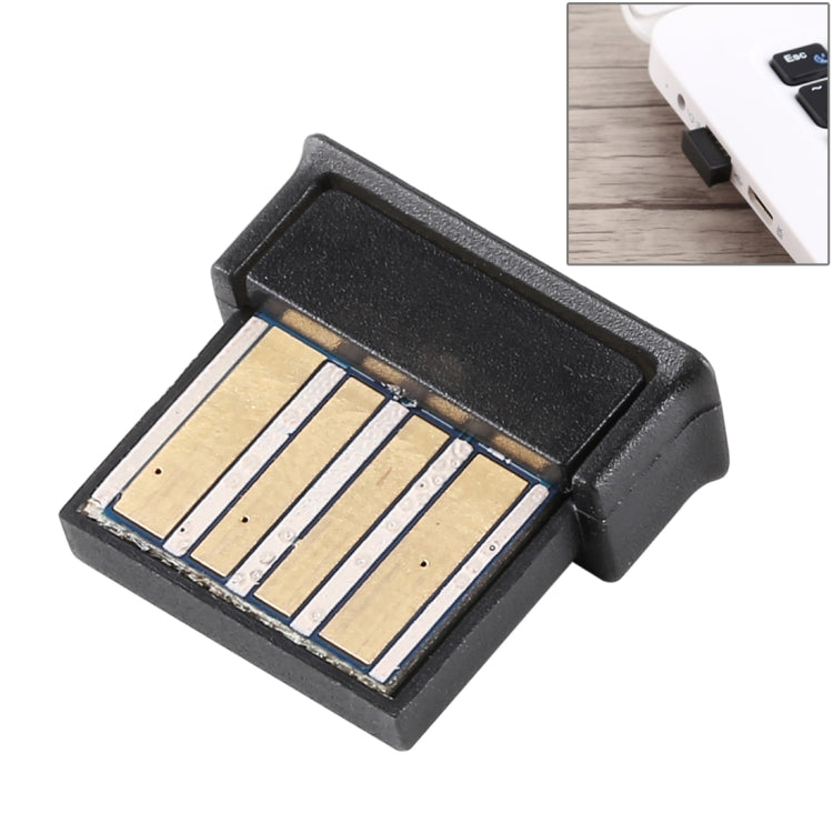 Ultra Mini Bluetooth 4.0 USB Dongle, Transmission Distance: 30m, Ultra Mini