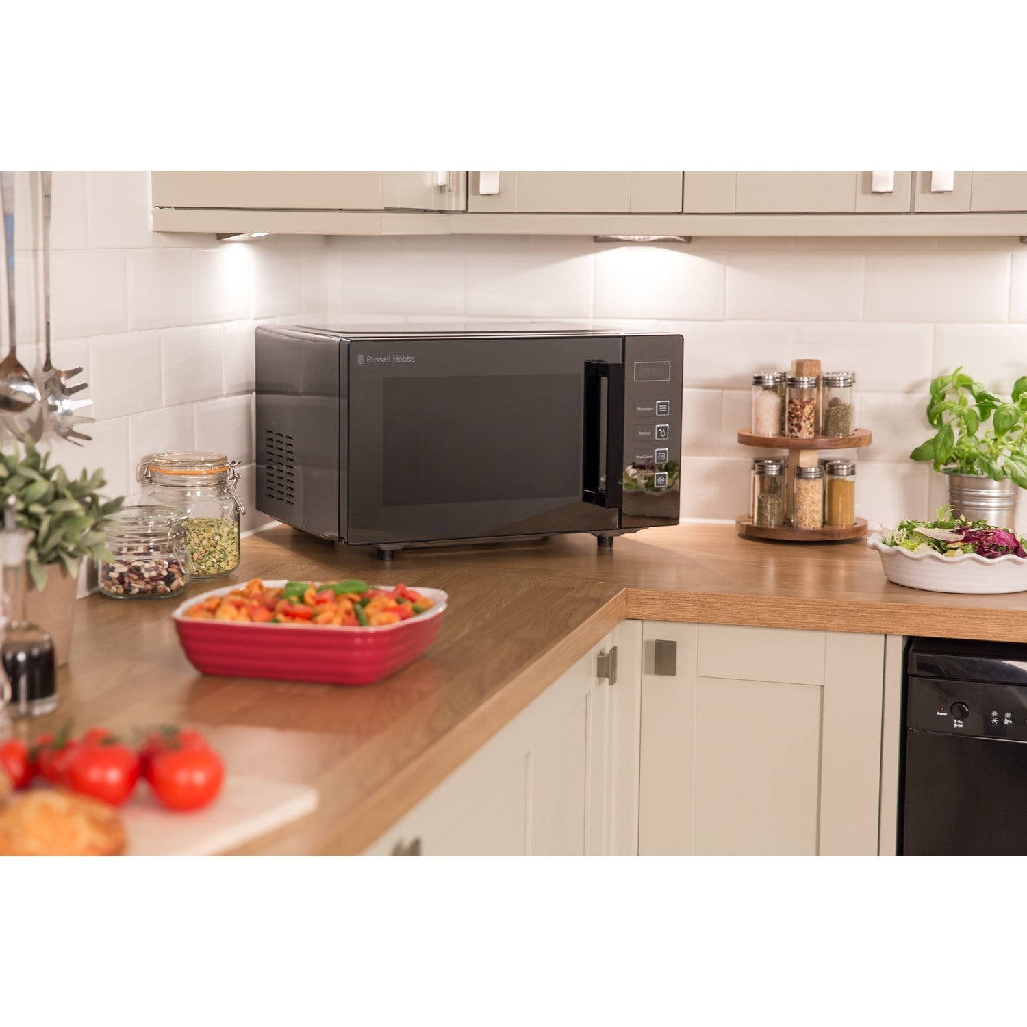 Russell Hobbs RHEM2301B 23L Easi Digital Flatbed Microwave - Black