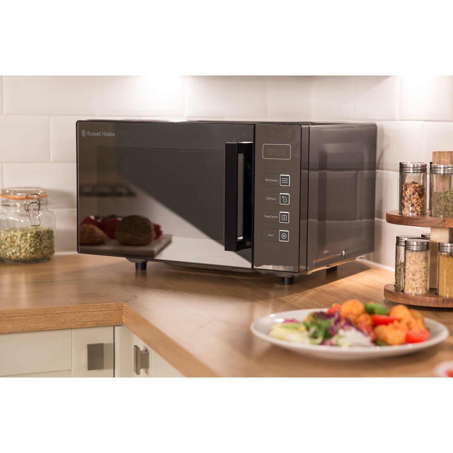 Russell Hobbs RHEM2301B 23L Easi Digital Flatbed Microwave - Black