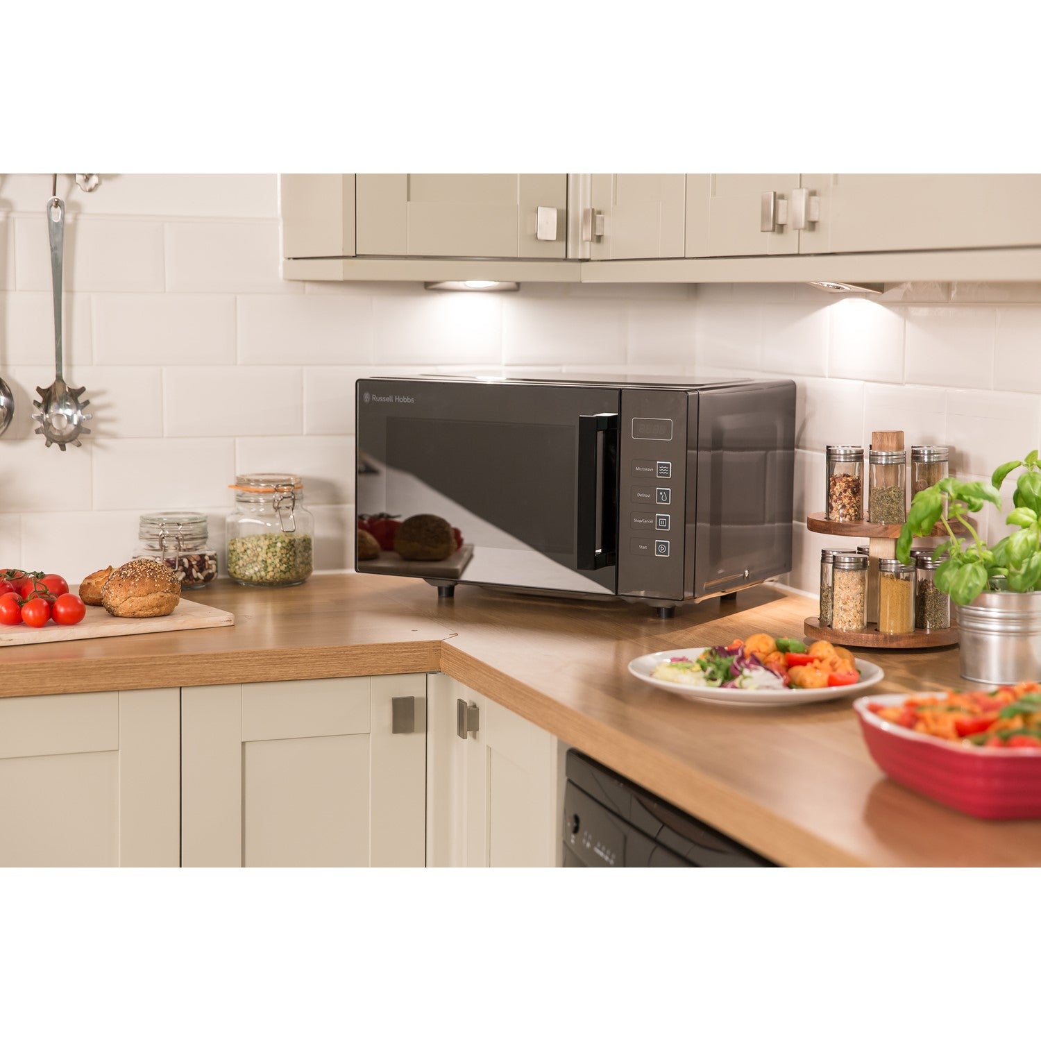 Russell Hobbs RHEM2301B 23L Easi Digital Flatbed Microwave - Black