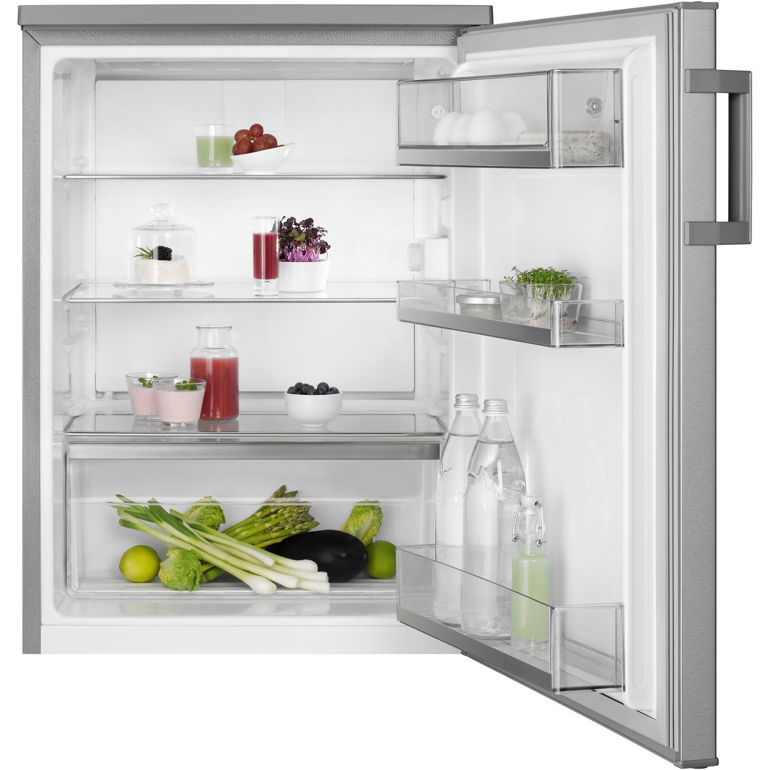 AEG 145L Freestanding Under Counter Larder Fridge - Silver