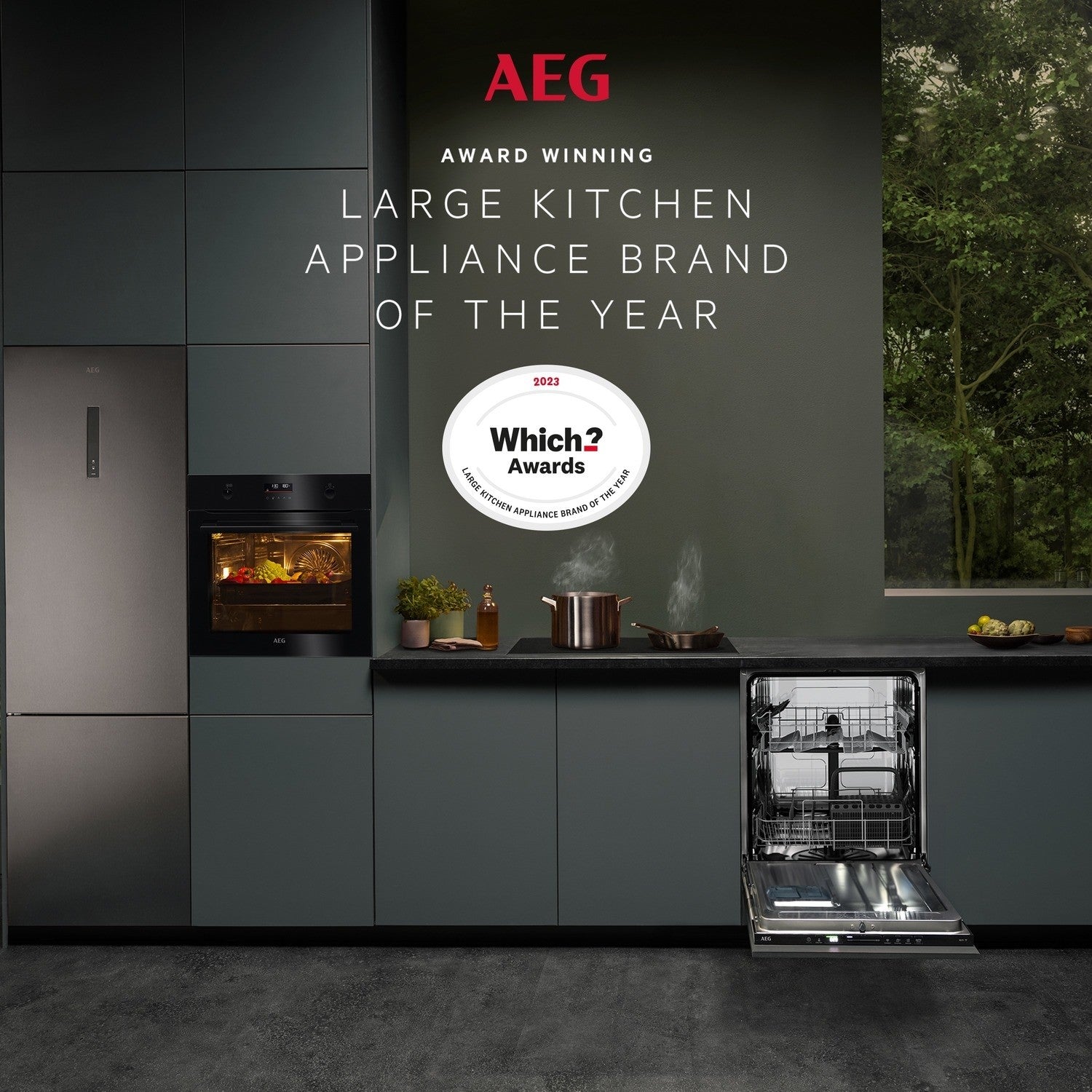 AEG 145 Litre Freestanding Under Counter Larder Fridge - White 