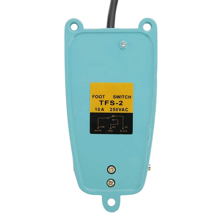 TFS-105 AC 250V 10A Anti-slip Metal Case Foot Control Pedal Switch, Cable Length: 90cm, TFS-105