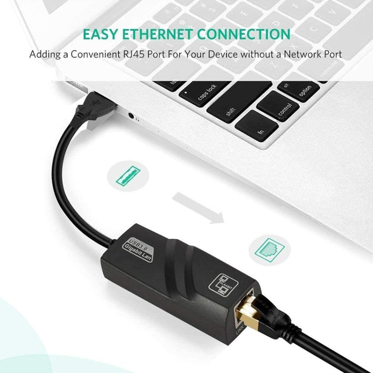 USB 3.0 10 / 100 / 1000Mbps Ethernet Adapter for Laptops, Plug and play, USB 3.0 1000 Mbps
