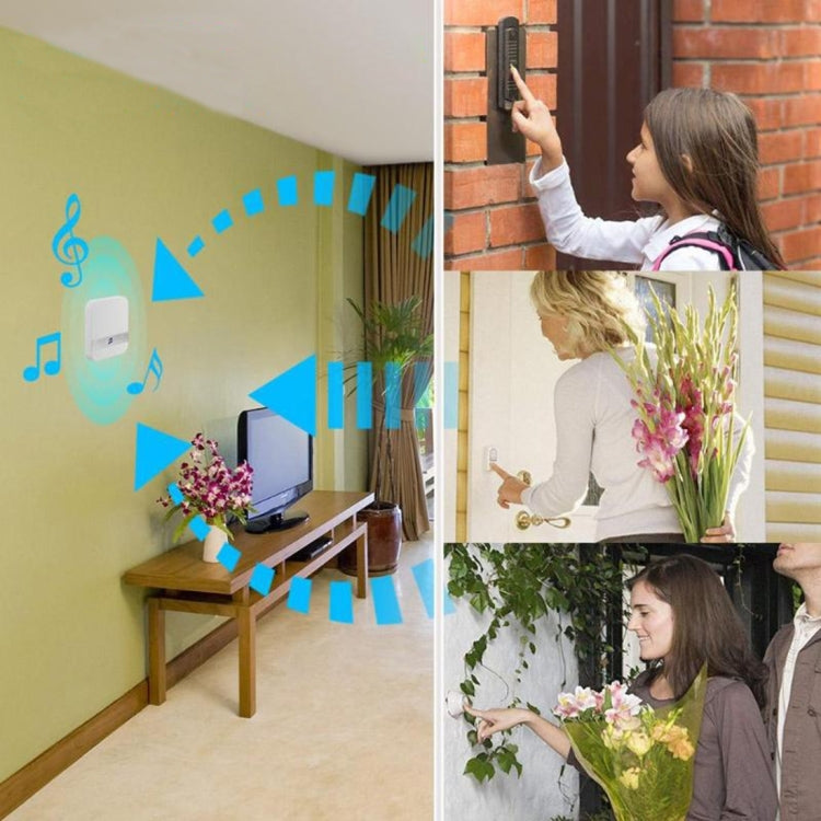 B10 52 Chimes 110dB Doorbell Receiver Low Power Consumption Home Door Tools, US Plug, AC 90-260V, B10 Black US Plug, B10 White US Plug