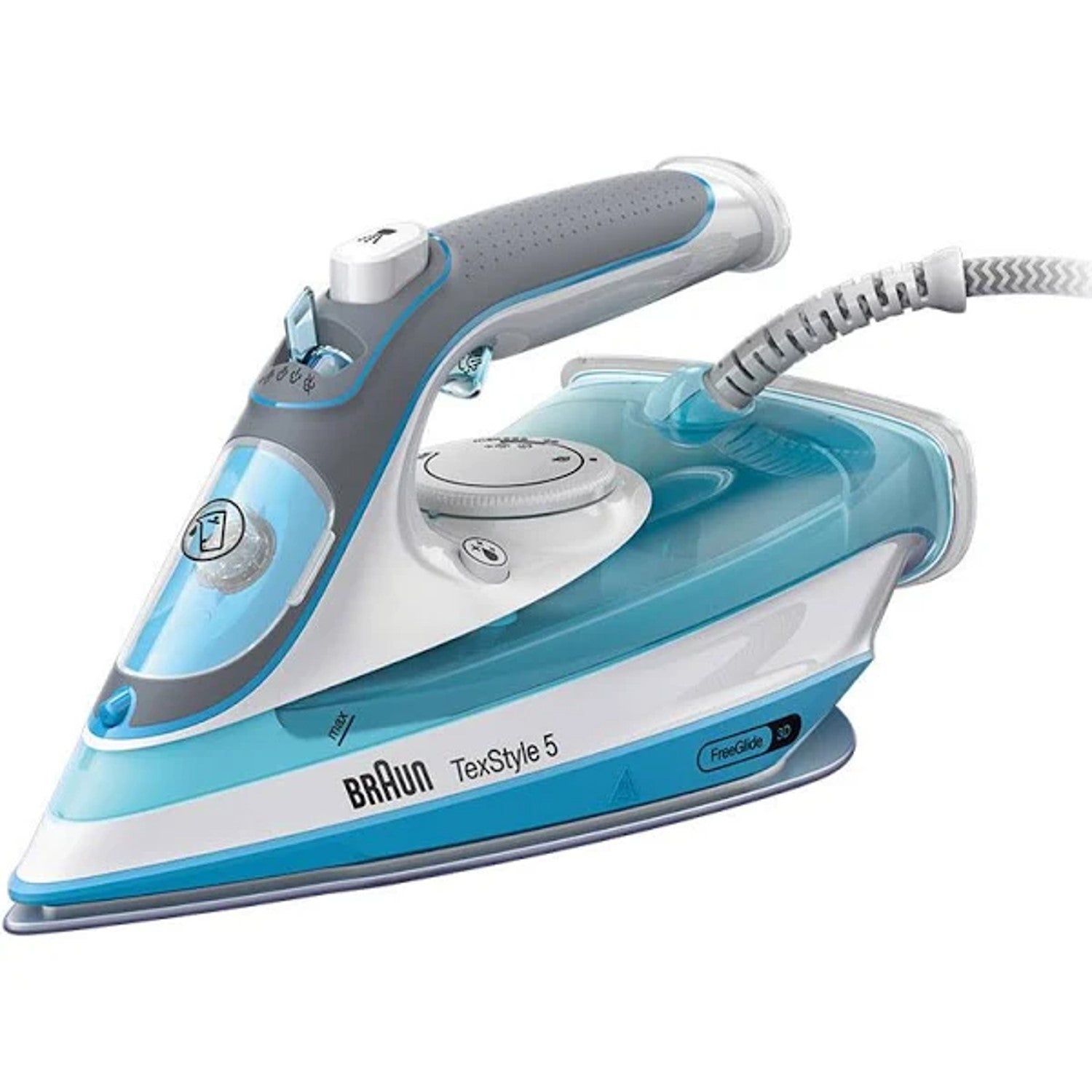 Braun SI5008BL TexStyle 5 2800W Steam Iron - White & Turquoise