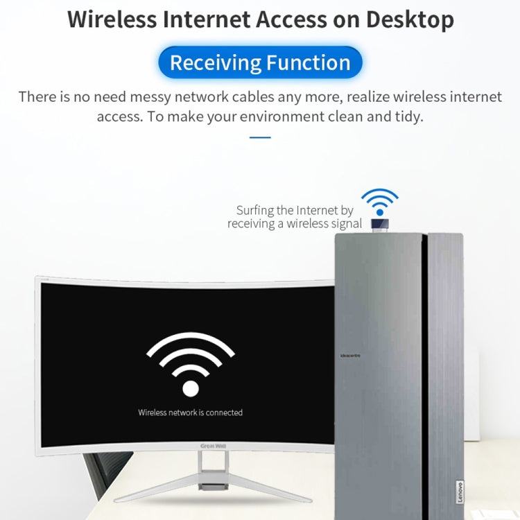 COMFAST CF-723B Mini 2 in 1 USB Bluetooth WiFi Adapter 150Mbps Wireless Network Card Receiver, CF-723B