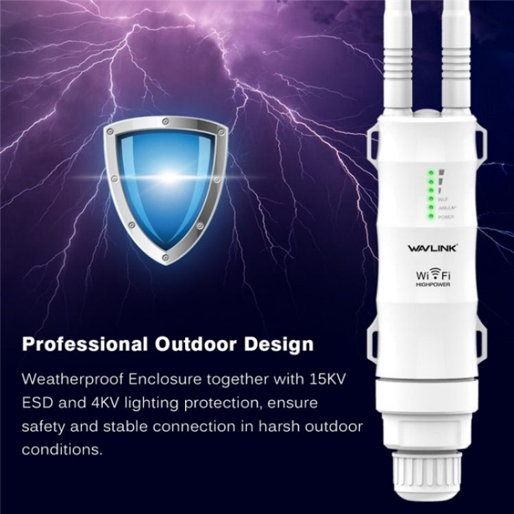 WAVLINK WN570HN2 With PoE Powered WAN/ AP / Repeater Mode 300Mbps Outdoor Router, US Plug, UK Plug, EU Plug, AU Plug
