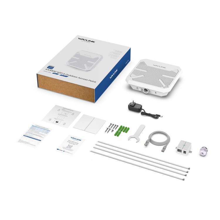 WAVLINK WN573HP3 Built-In 12dBi Directional Antenna Outdoor AX3000 Dual Band Repeater, US Plug, EU Plug, UK Plug, AU Plug