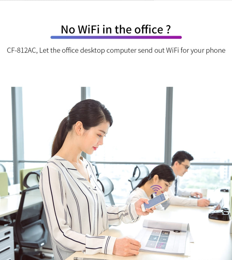 COMFAST CF-812AC USB WiFi Adapter-1300 Mbps USB di Rete Wireless wiFi, CF-812AC
