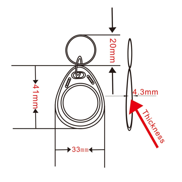 10PCS IC Access Control Card Entree Control M1 Compatibel Fudan Rfid 13.56Mhz Keyfob Sleutelhanger Tag Sleutelhanger