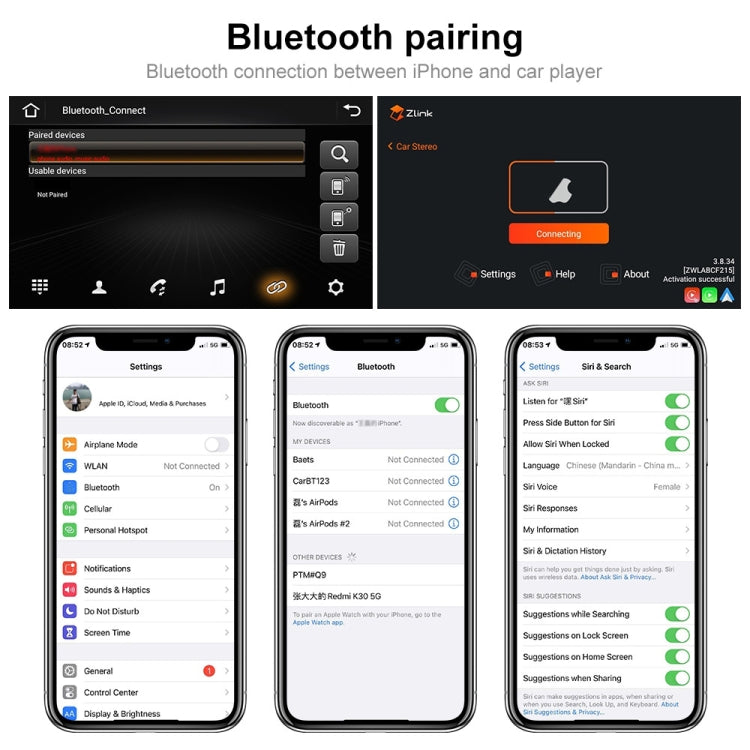 A3040 For Volkswagen 7-inch 2+32G Android Car Navigation Central Control Large Screen Player With Wireless CarPlay, Standard, Standard+4Lights Camera, Standard+12Lights Camera, Standard+AHD Camera
