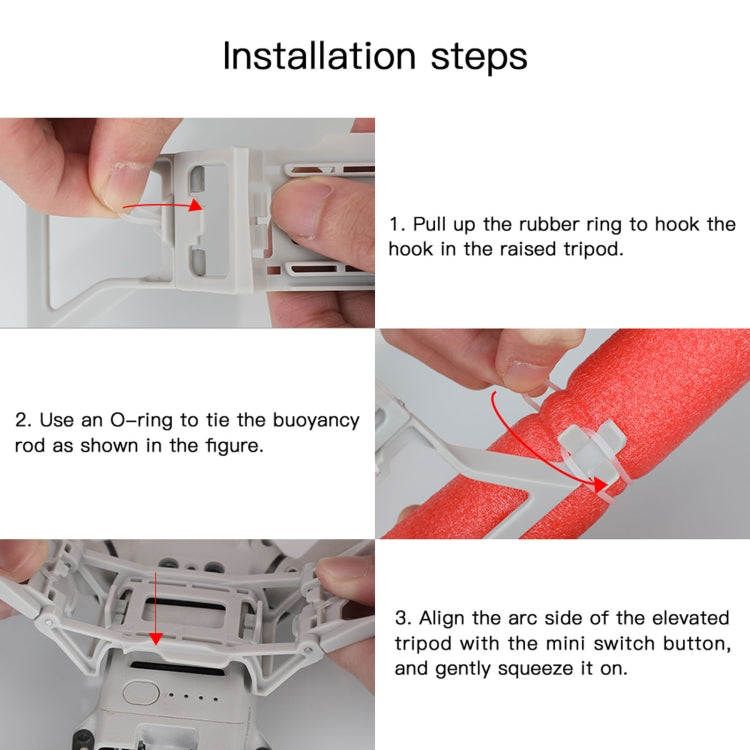 For DJI Mini 2  RCSTQ Water Landing Gear Buoyancy Rod