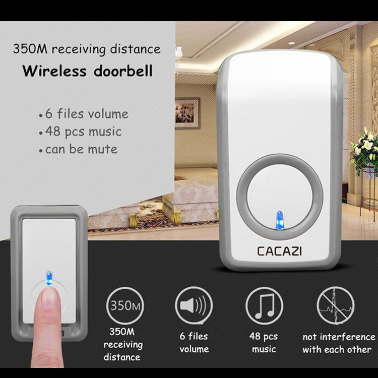 CACAZI W-899 Smart Home Wireless Doorbell Remote Control Doorbell