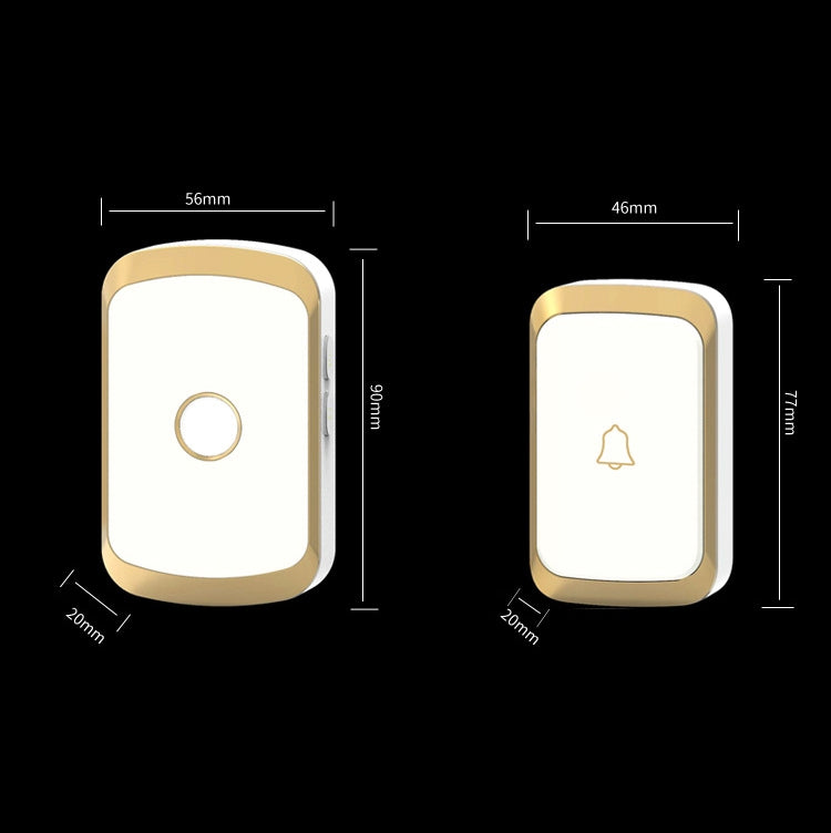 CACAZI A20 Smart Home Wireless Doorbell Digital Music Remote Control Waterproof Doorbell