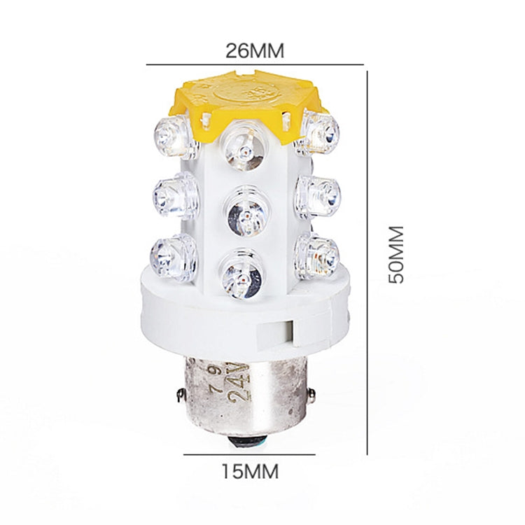 B15 15 LEDs Small Bulb LED Warning Light, Random Color Delivery, 220V