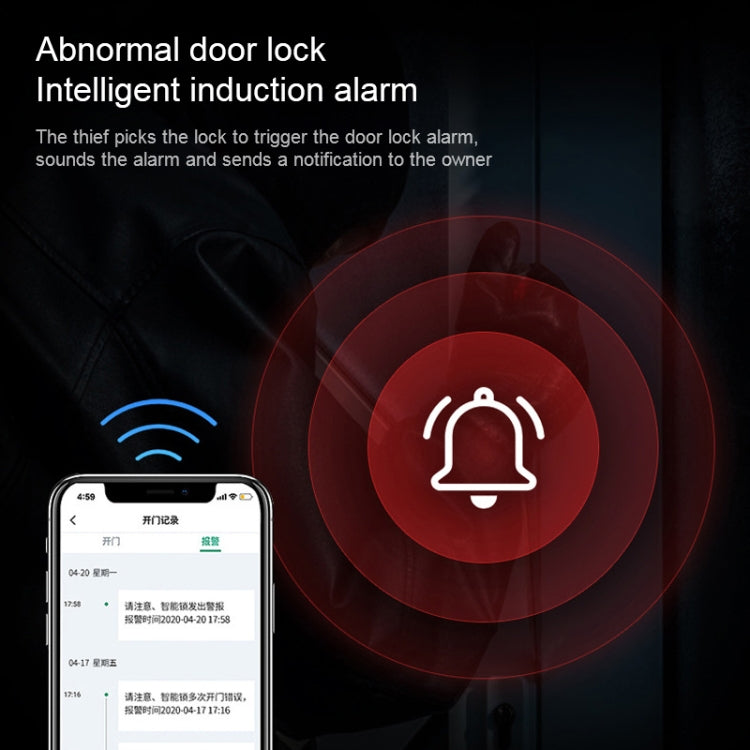 Smart Wifi Anti-Theft Fingerprint Password Lock Mobile Phone Remote Control Electronic Door Lock Magnetic Card Lock, SM-SL808 Automatic Black, SM-SL808 Automatic Bronze