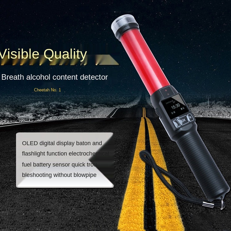Cheetah No. 1 Alcohol Tester Blowing Baton Alcohol Tester With Flashlight Function，CN Plug, With Flashlight Function