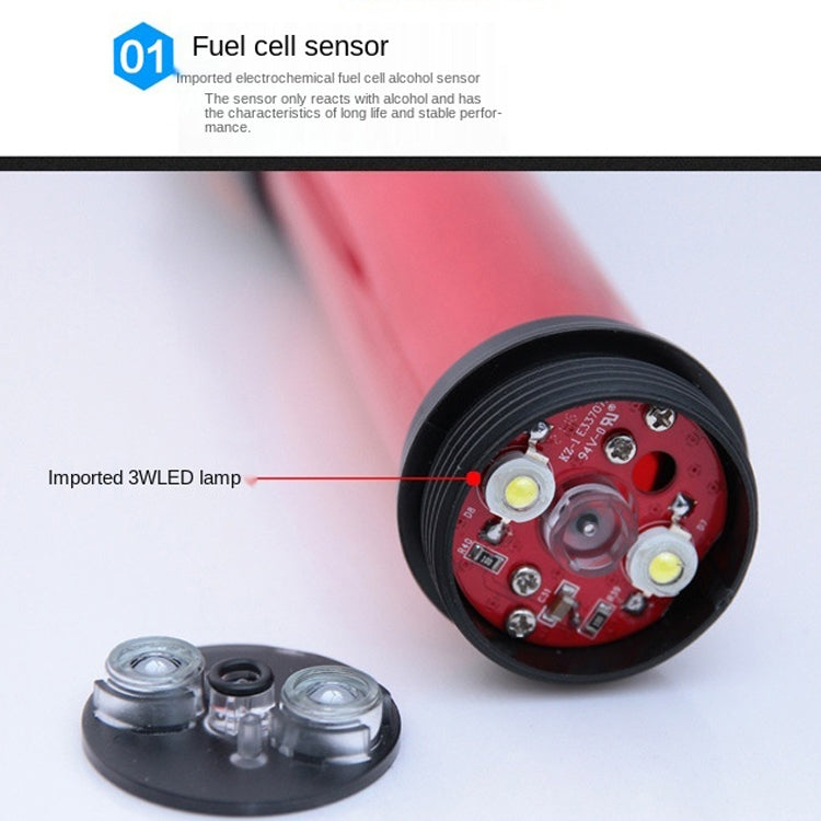 Cheetah No. 1 Alcohol Tester Blowing Baton Alcohol Tester With Flashlight Function，CN Plug, With Flashlight Function