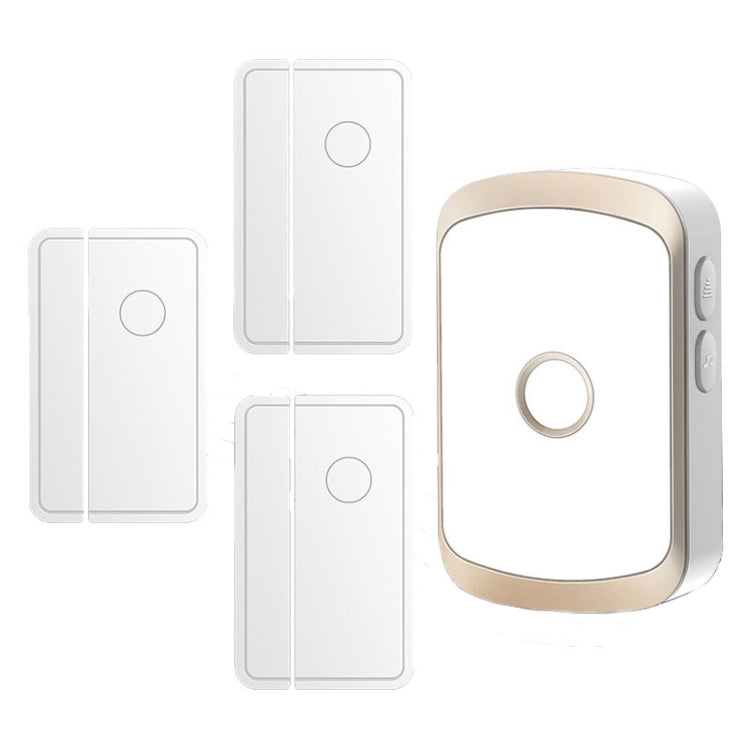 CACAZI 1 For 3 Split Type Door Opening Sensor Reminder Smart Wireless Doorbell Alarm, US Plug, EU Plug, UK Plug