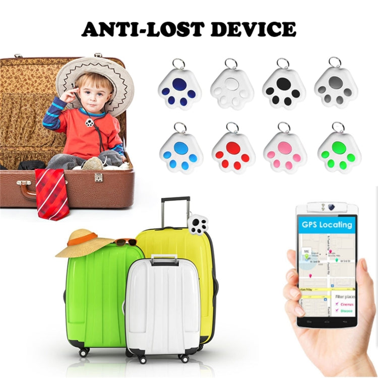 2 PCS HYC-09 Dog Paw Bluetooth Anti-Lost Device Pet Tracking Locator Keychain Smart Search Two-Way Alarm, Dog Paw Light Blue, Dog Paw Green, Dog Paw Pink, Dog Paw Red, Dog Paw Dark Blue, Dog Paw Dark Gray, Dog Paw Black, Dog Paw White