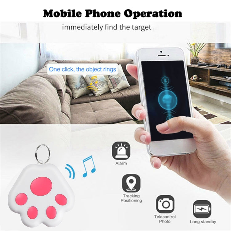 2 PCS HYC-09 Dog Paw Bluetooth Anti-Lost Device Pet Tracking Locator Keychain Smart Search Two-Way Alarm, Dog Paw Light Blue, Dog Paw Green, Dog Paw Pink, Dog Paw Red, Dog Paw Dark Blue, Dog Paw Dark Gray, Dog Paw Black, Dog Paw White