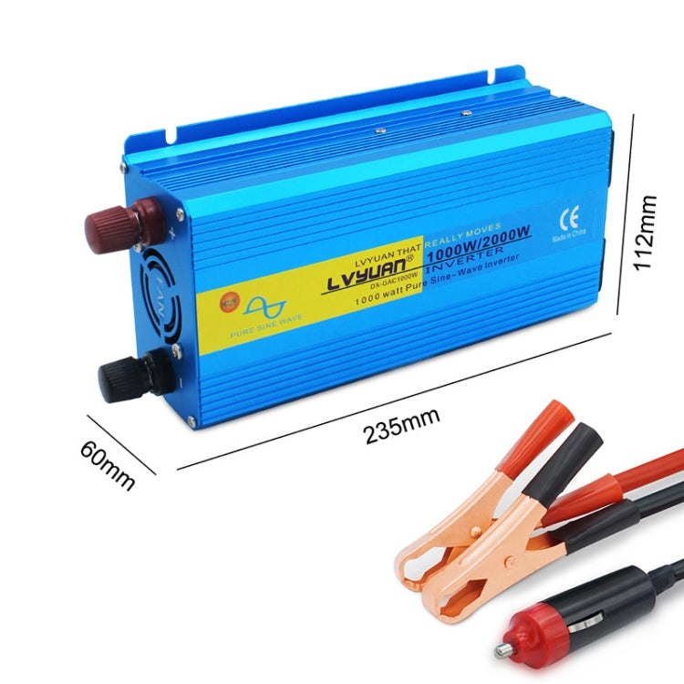 LVYUAN  2000W Car Home Pure Sine Wave Solar Inverter, 12V To 220V, 24V To 220V, 48V To 220V, 60V To 220V, 72V To 220V, 12V To 220V EU Plug, 12V To 220V AU Plug