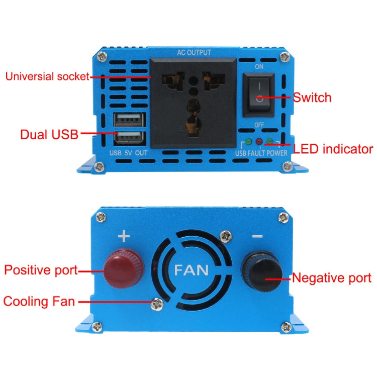 LVYUAN  2000W Car Home Pure Sine Wave Solar Inverter, 12V To 220V, 24V To 220V, 48V To 220V, 60V To 220V, 72V To 220V, 12V To 220V EU Plug, 12V To 220V AU Plug