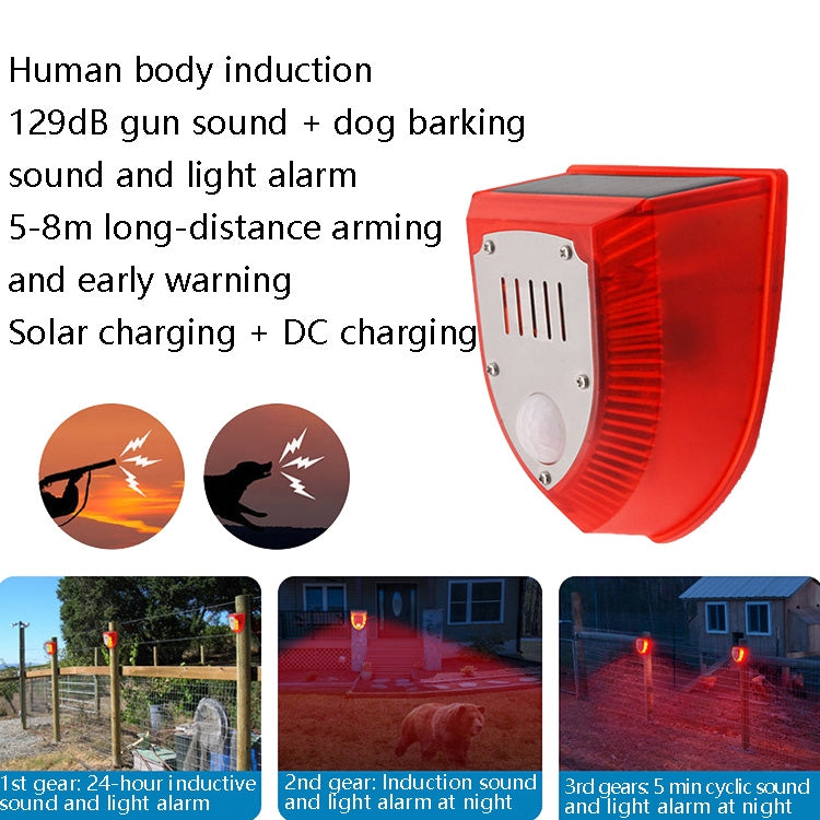 N911M Solar Animal Repeller Outdoor Sound And Light Alarm, with Induction, Timing Model