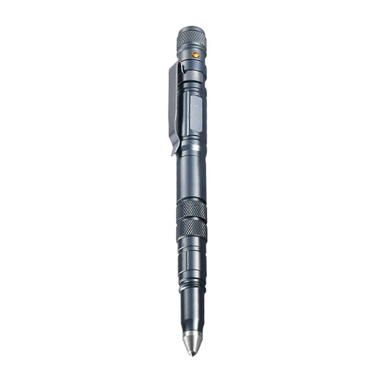 P08 Outdoor LED With Flashing Tungsten Steel Window Breaking Self-Defense Pen, Black, Gold, Grey