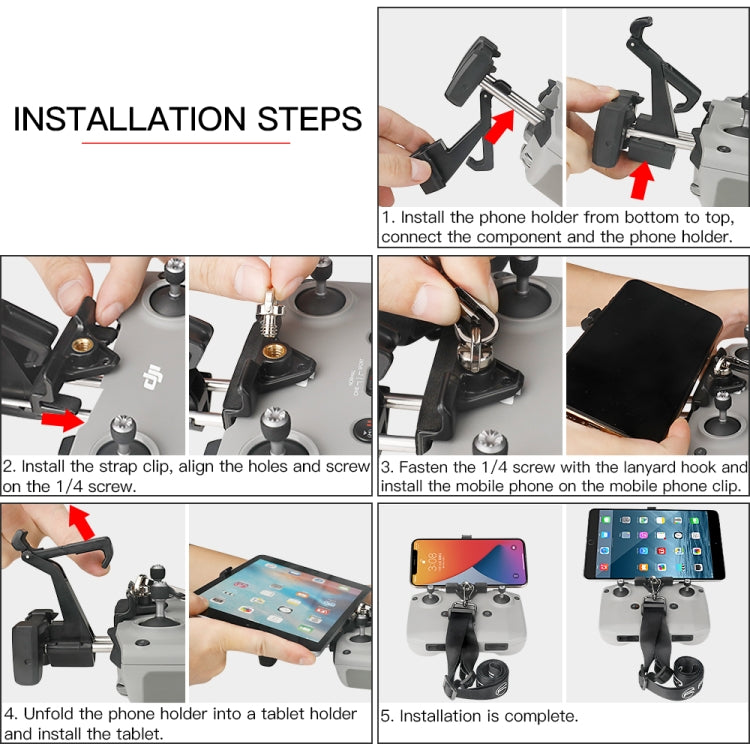RCSTQ Remote Control Phone Tablet Bracket for DJI Mavic 3/Mini 2/Mini 3 Pro,Style: