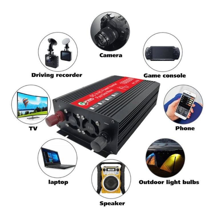 Gurxun HZ1500-10000 Sine Wave 10000W Inverter Power Converter, 10000W 12V To 220V, 10000W 24V To 220V, 10000W 48V To 220V, 10000W 60V To 220V, 10000W 12V To 110V