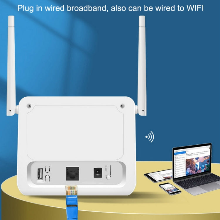 VR312 4G LTE Router 4G CPE FDD/TDD Card Mobile Router MOD Malay Version EU Plug, VR312 EU Plug White
