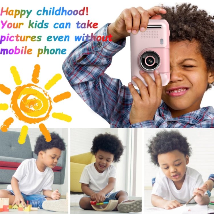 2.4 Inch Children HD Reversible Photo SLR Camera, Pink, Yellow Blue, Pink With Bracket, Yellow Blue With Bracket, Pink + 8G Memory Card + Card Reader, Pink + 16G Memory Card + Card Reader, Pink + 32G Memory Card + Card Reader���������������������������...