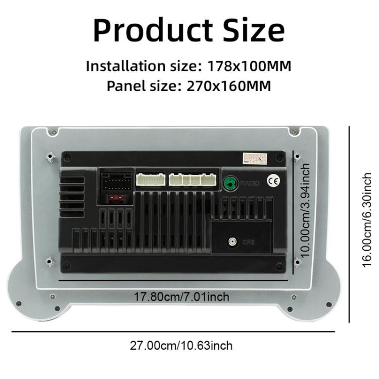 10.1 inch IPS Display + 2.5D Touch Screen Bluetooth FM Radio Car Navigation Machine, 1+32G, 2+32G, 2+64G