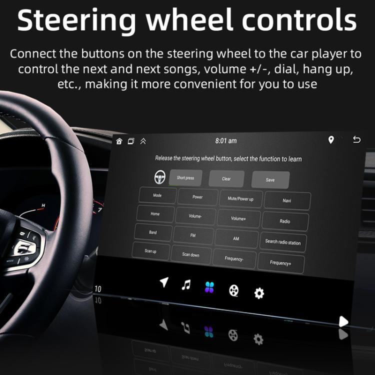 10.1 inch IPS Display + 2.5D Touch Screen Bluetooth FM Radio Car Navigation Machine, 1+32G, 2+32G, 2+64G