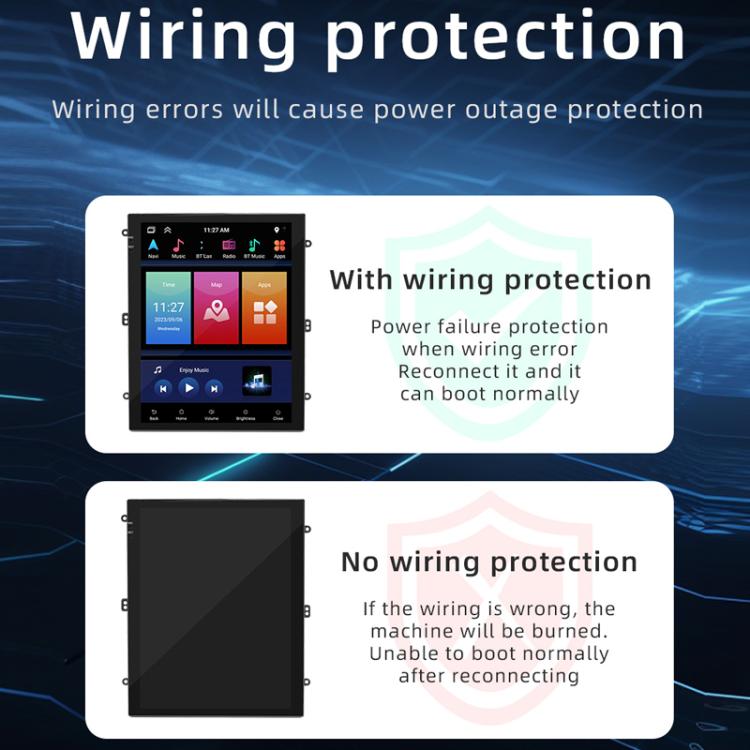 9.7 inch Vertical Screen Bluetooth Radio Android 13 GPS Navigation Device, 1+32G, 2+32G, 2+64G