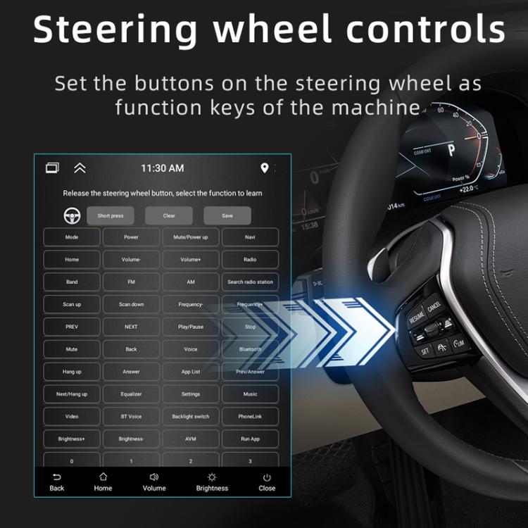 9.7 inch Vertical Screen Bluetooth Radio Android 13 GPS Navigation Device, 1+32G, 2+32G, 2+64G